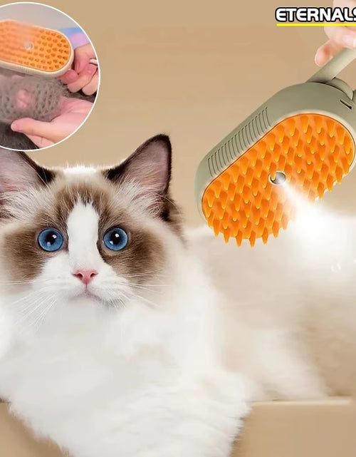 Load image into Gallery viewer, Pet Steam Brush Electric Spray Cat Hair Brush 3 In1 Dog Steamer Brush for Massage Hair Removal Grooming Supplies Pet Accessories