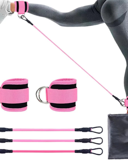 Load image into Gallery viewer, Booty Leg Resistance Bands with Ankle Strap Hip Fitness Trainer Pull Rope Exercises Band Leg Butt Training Women Glutes Workout