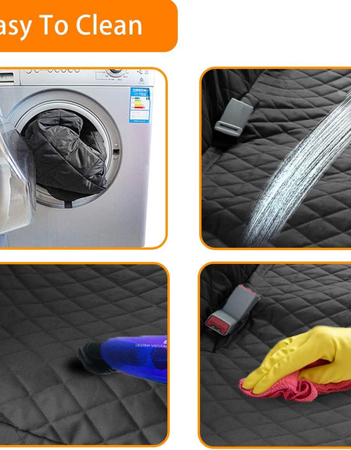 Load image into Gallery viewer, Honest Dog Car Seat Covers with Mesh Window, Side Flap for Cars, Trucks, and Suv'S - Waterproof & Nonslip Pet Seat Cover for Backseat(Black, 57”W X 47”L)