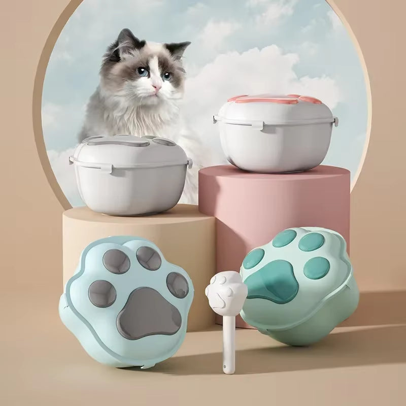 Pet Food Storag Container Dog Food Storage Container Cat Food Box Moisture-Proof Seal with Measuring Cup Cat Dry Food Storage