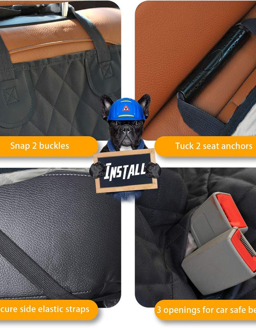 Load image into Gallery viewer, Honest Dog Car Seat Covers with Mesh Window, Side Flap for Cars, Trucks, and Suv'S - Waterproof & Nonslip Pet Seat Cover for Backseat(Black, 57”W X 47”L)