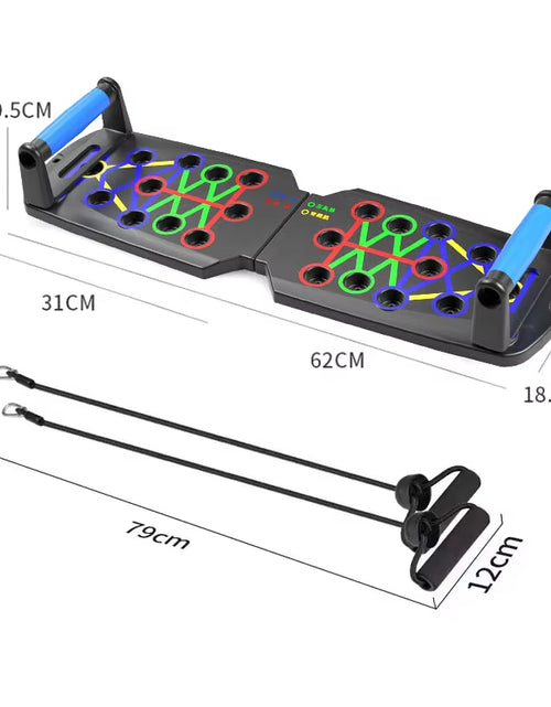 Load image into Gallery viewer, Portable Multifunctional Push-Up Board Set with Handles Foldable Fitness Equipment for Chest Abdomen Arms and Back Training