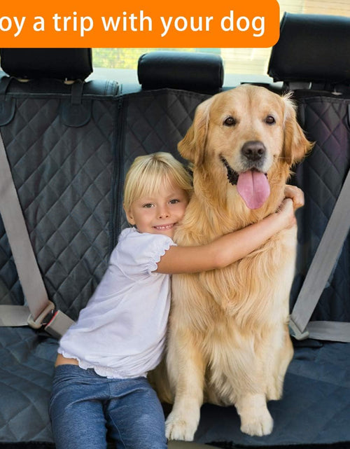 Load image into Gallery viewer, Honest Dog Car Seat Covers with Mesh Window, Side Flap for Cars, Trucks, and Suv'S - Waterproof & Nonslip Pet Seat Cover for Backseat(Black, 57”W X 47”L)