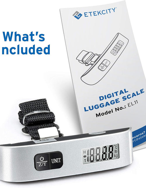 Load image into Gallery viewer, Luggage Scale, Digital Portable Handheld Suitcase Weight for Travel with Rubber Paint, Temperature Sensor, 110 Pounds, Battery Included