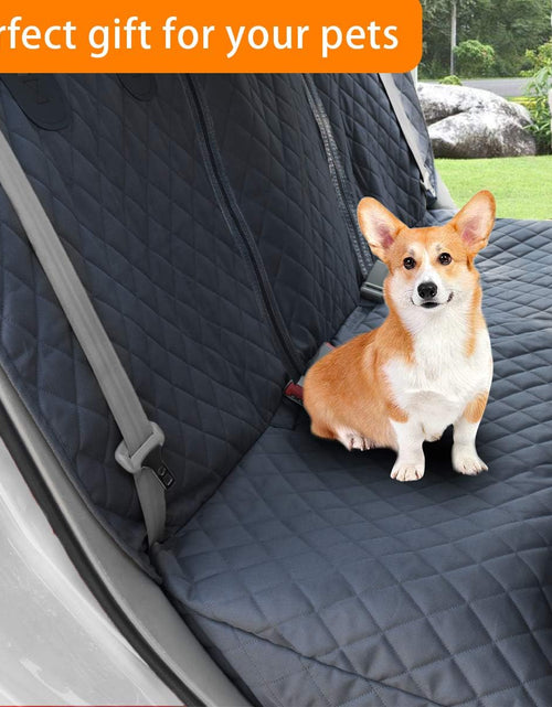 Load image into Gallery viewer, Honest Dog Car Seat Covers with Mesh Window, Side Flap for Cars, Trucks, and Suv'S - Waterproof & Nonslip Pet Seat Cover for Backseat(Black, 57”W X 47”L)