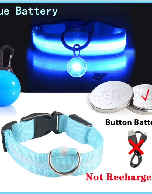 Load image into Gallery viewer, Usb Charging Glowing Dog Collar with Pendant Detachable Luxury Led Light Bright for Small Dogs Cat Night Safety Collar Wholesale