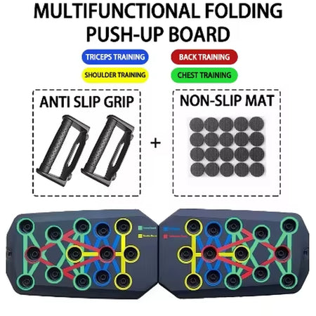 Heavy Duty Portable Home Gym Set - Adjustable Dumbbells, Folding Pushup Bar, Exercise Bands, Workout Mat - Ideal for Intense Ful