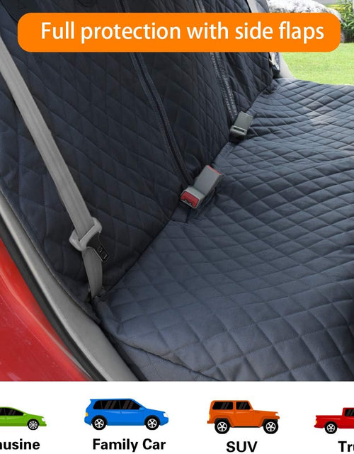 Load image into Gallery viewer, Honest Dog Car Seat Covers with Mesh Window, Side Flap for Cars, Trucks, and Suv'S - Waterproof & Nonslip Pet Seat Cover for Backseat(Black, 57”W X 47”L)