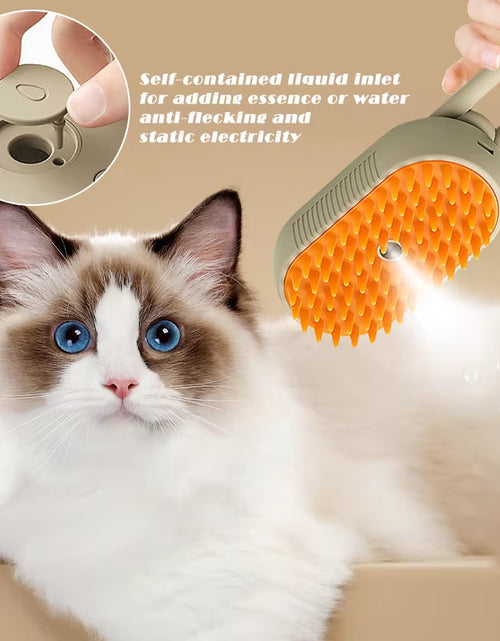 Load image into Gallery viewer, Pet Steam Brush Electric Spray Cat Hair Brush 3 In1 Dog Steamer Brush for Massage Hair Removal Grooming Supplies Pet Accessories