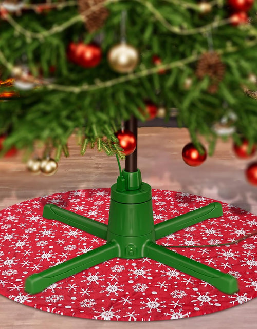 Load image into Gallery viewer, 48 Inches Christmas Tree Skirt with 3D Snowflake for Xmas Tree Holiday Party Decorations (Red)