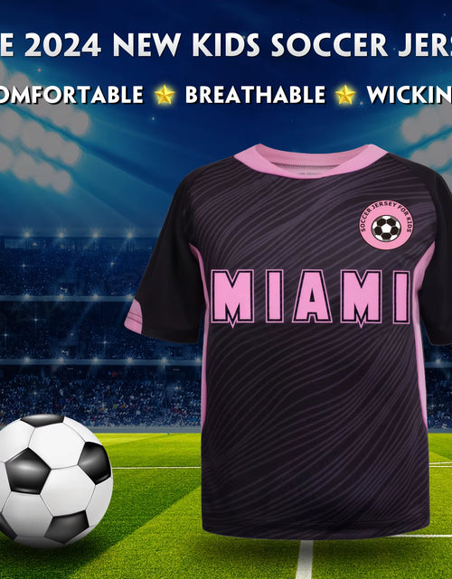 Load image into Gallery viewer, Miami Jerseys, Children'S Soccer Jerseys, Boys' and Girls' # 10 Youth Soccer Training Jerseys, Soccer Training Jerseys