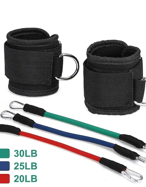 Load image into Gallery viewer, Booty Leg Resistance Bands with Ankle Strap Hip Fitness Trainer Pull Rope Exercises Band Leg Butt Training Women Glutes Workout