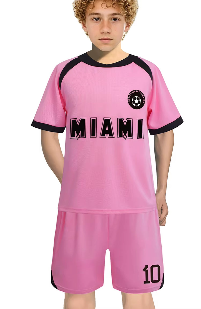Miami Jerseys, Children'S Soccer Jerseys, Boys' and Girls' # 10 Youth Soccer Training Jerseys, Soccer Training Jerseys