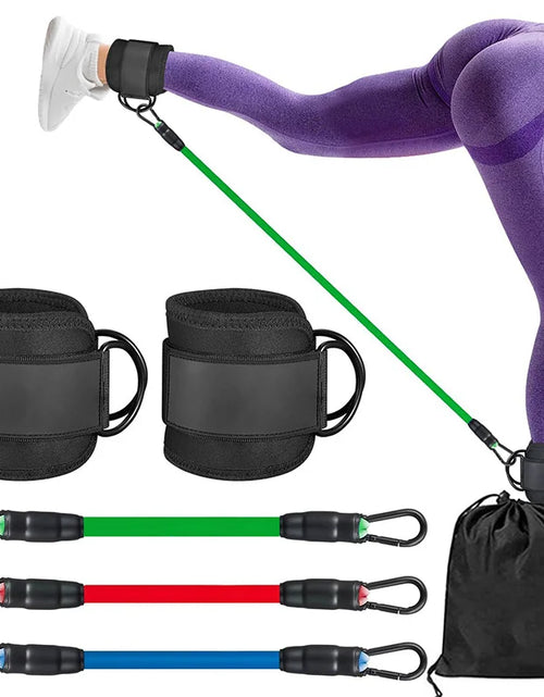 Load image into Gallery viewer, Booty Leg Resistance Bands with Ankle Strap Hip Fitness Trainer Pull Rope Exercises Band Leg Butt Training Women Glutes Workout