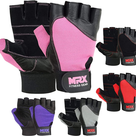 Weight Lifting Gloves Gym Training Bodybuilding Fitness Glove Workout Men & Women Red XS