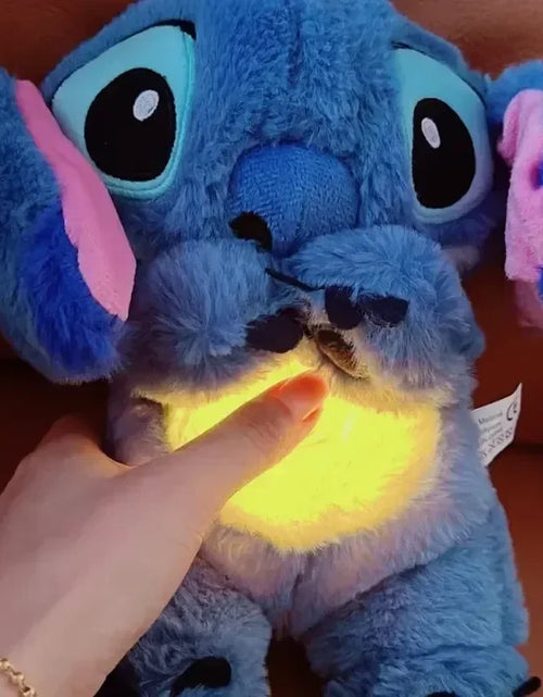 Load image into Gallery viewer, 2024 New Lilo&Stitch Plush Doll Breath Child Peluche Kawaii Soothes Toy Anime Baby Music Light Sleep Toys Pink Stitch Kid Gifts
