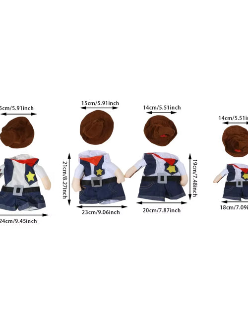 Load image into Gallery viewer, Pet Dog Cat Costume Cowboy Jeans Hoodie Shirts Halloween Costume Jumpsuit Puppy Clothes Funny Coat