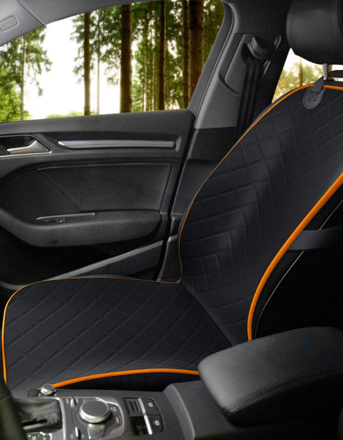 Load image into Gallery viewer, Front Dog Car Seat Cover for SUV, Trucks, Sedans. Waterproof Car Seat Covers for Dogs Front Seats Only. Car Seat Protector for Dogs - Orange