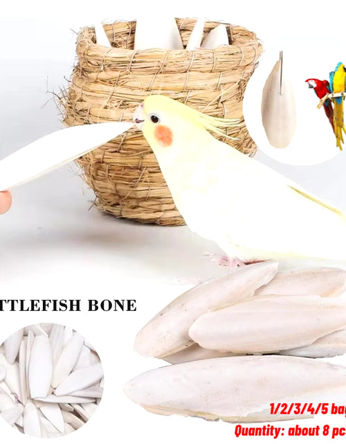 Load image into Gallery viewer, Cuttlefish Bone Natural Cuttlebone Parrot Chew Toys Parrot Calcium Supplements for Bird Cockatiel Parakeet Parrot