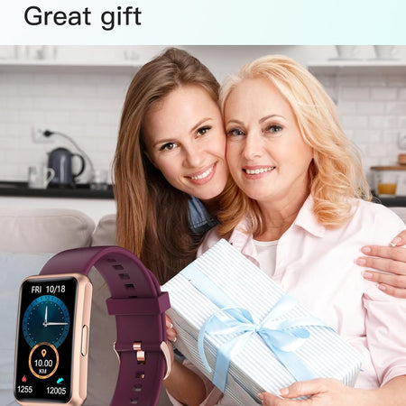 Fitness Tracker No Bluetooth No APP No Phone Needed, Fitness Watch for Men Women Parents IP68 Waterproof with Full Touch Screen Steps Calories Counter Sleep Tracker Alarm Clocks (Purple)