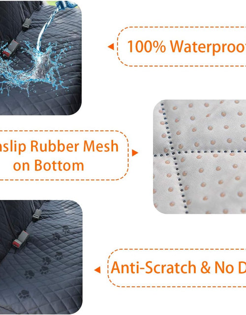 Load image into Gallery viewer, Honest Dog Car Seat Covers with Mesh Window, Side Flap for Cars, Trucks, and Suv'S - Waterproof & Nonslip Pet Seat Cover for Backseat(Black, 57”W X 47”L)