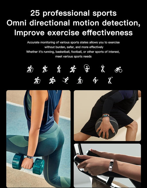 Load image into Gallery viewer, Fitness Trackers for Women Men, Oled Screen Heart Rate Sleep Monitor Step Tracker 25 Sports Modes IP68 Waterproof Smartwatch Activity Tracker, Smart Bracelet Fitness Tracker Watch with Blood Pressure