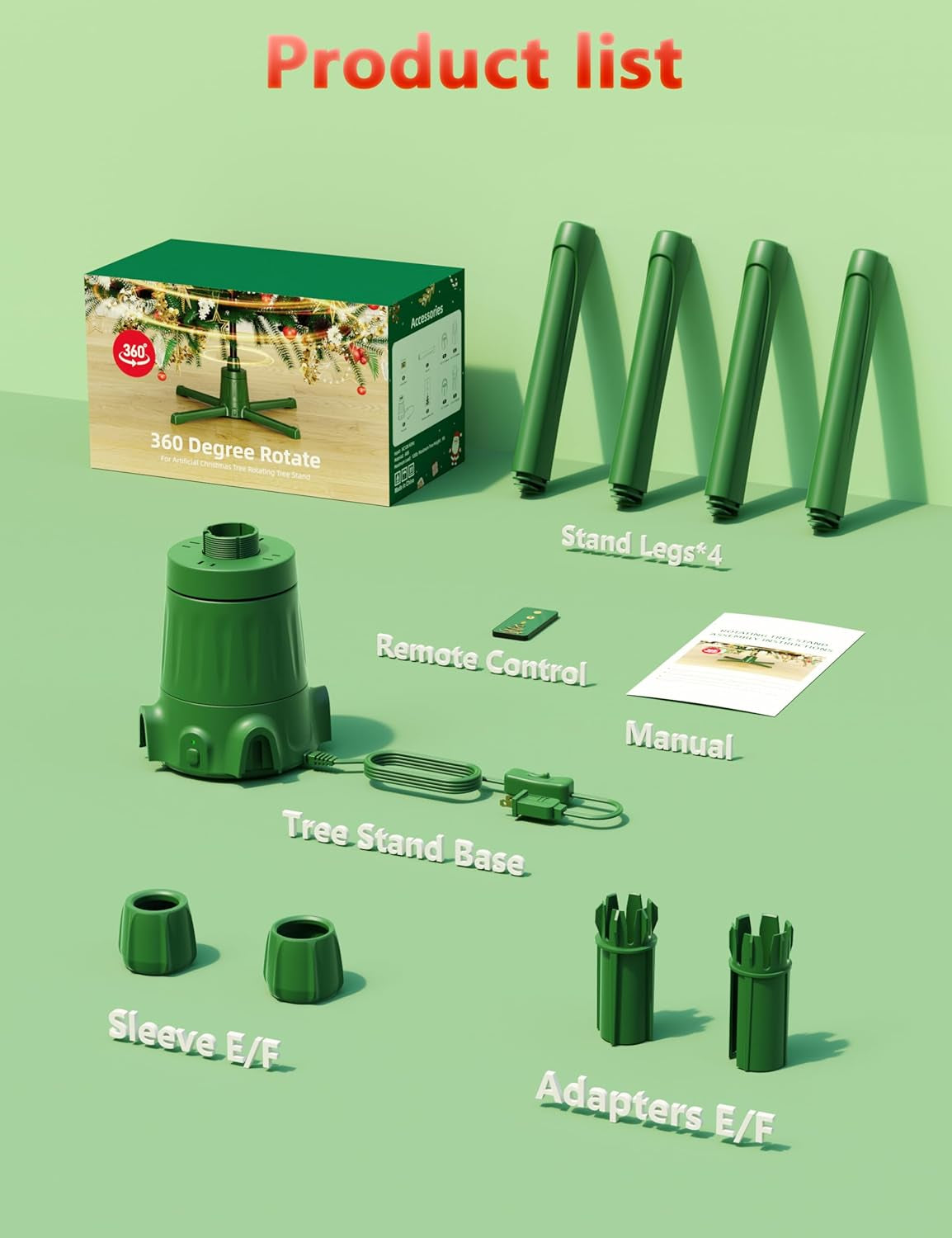 48 Inches Christmas Tree Skirt with 3D Snowflake for Xmas Tree Holiday Party Decorations (Red)