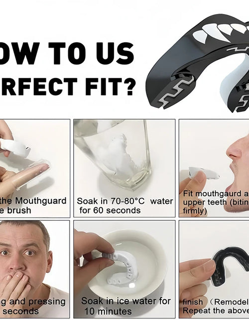 Load image into Gallery viewer, Sports Mouth Guard Teeth Protector Adults Junior EVA Mouthguard for Boxing Basketball Lacrosse Football MMA Martial Arts Hockey