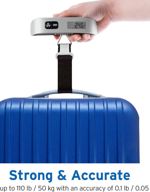 Load image into Gallery viewer, Luggage Scale, Digital Portable Handheld Suitcase Weight for Travel with Rubber Paint, Temperature Sensor, 110 Pounds, Battery Included