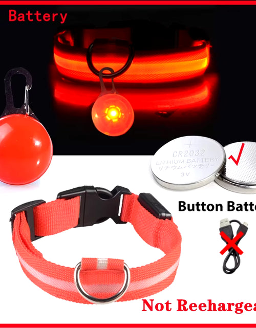 Load image into Gallery viewer, Usb Charging Glowing Dog Collar with Pendant Detachable Luxury Led Light Bright for Small Dogs Cat Night Safety Collar Wholesale