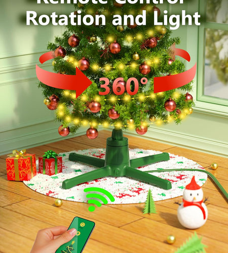 48 Inches Christmas Tree Skirt with 3D Snowflake for Xmas Tree Holiday Party Decorations (Red)