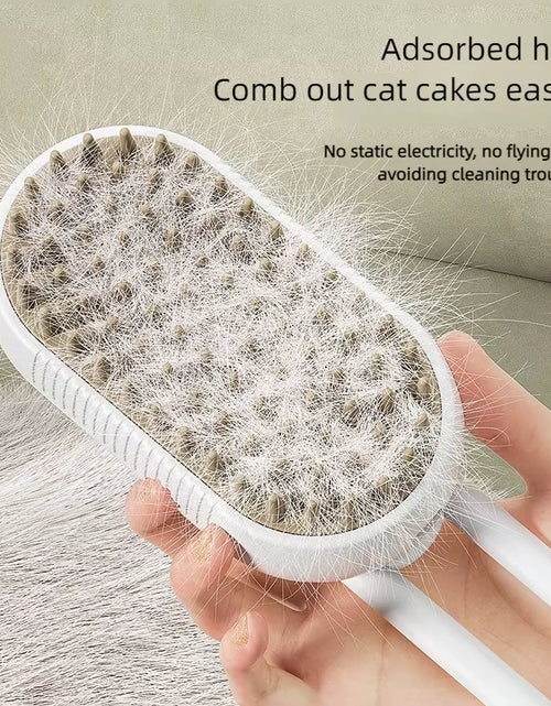 Load image into Gallery viewer, Pet Steam Brush Electric Spray Cat Hair Brush 3 In1 Dog Steamer Brush for Massage Hair Removal Grooming Supplies Pet Accessories
