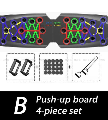 Push up Board 21 in 1 Portable Folding Exercise Station Portable Push up Fitness Equipment Strength Gym Training Equipment