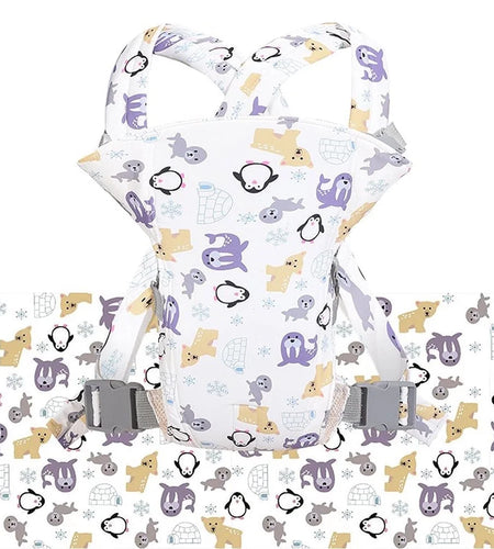 4 in 1 Baby Carrier,Ergonomic Infant Carrier Backpack,Breathable Front Back Carrying Wrap Seat for Newborn Toddlers up to 33 Lbs,Colorful