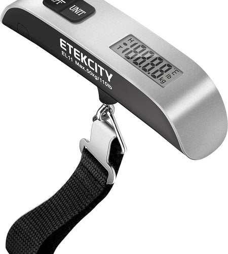 Luggage Scale, Digital Portable Handheld Suitcase Weight for Travel with Rubber Paint, Temperature Sensor, 110 Pounds, Battery Included