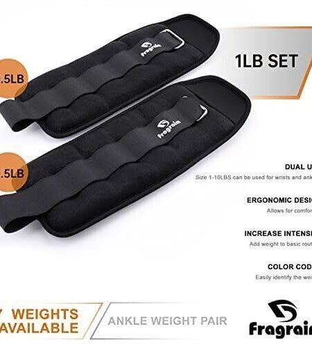 Ankle Weights, 1/2/3/4/6/8/10 LBS 1 Pair Wrist Leg Arm Weights for 0.5 Lb X2
