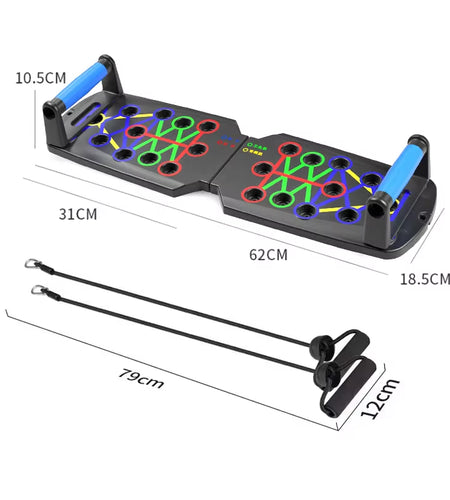 Portable Multifunctional Push-Up Board Set with Handles Foldable Fitness Equipment for Chest Abdomen Arms and Back Training