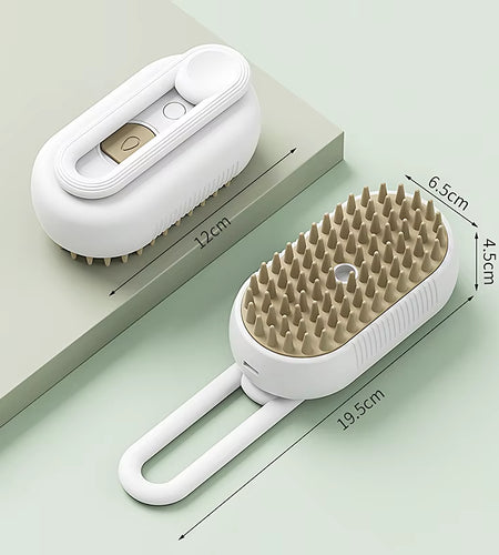 Pet Steam Brush Electric Spray Cat Hair Brush 3 In1 Dog Steamer Brush for Massage Hair Removal Grooming Supplies Pet Accessories