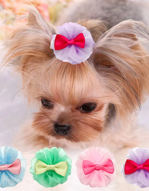 Load image into Gallery viewer, Pinzas Para El Pelo Con Forma De Corona De Perlas De Imitación Para Mascotas, Horquillas Para Cachorros, Accesorios De Aseo, Decoración Para Perros Y Gatos Pequeños
