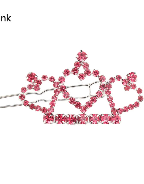 Load image into Gallery viewer, Pinzas Para El Pelo Con Forma De Corona De Perlas De Imitación Para Mascotas, Horquillas Para Cachorros, Accesorios De Aseo, Decoración Para Perros Y Gatos Pequeños
