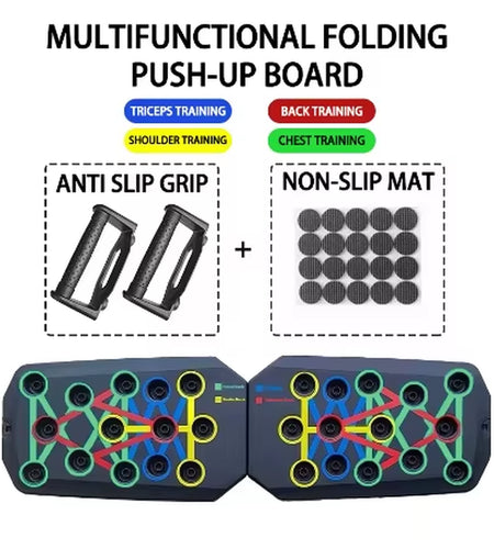 Heavy Duty Portable Home Gym Set - Adjustable Dumbbells, Folding Pushup Bar, Exercise Bands, Workout Mat - Ideal for Intense Ful