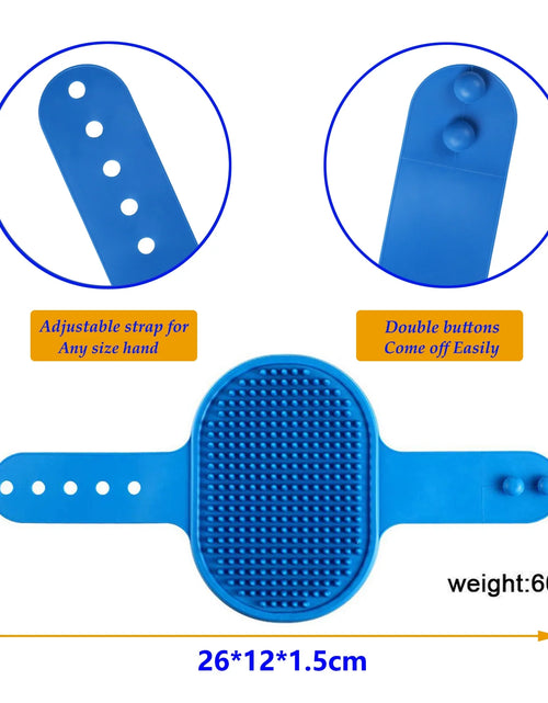 Load image into Gallery viewer, 3Pack Pet Bath Brush, Dog Brush Cat Brush, Soft Brush Adjustable Width Size for Pet Shower/Grooming/Washing(Blue Green Yellow)
