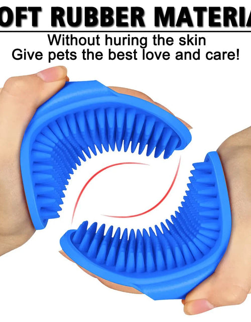Load image into Gallery viewer, 3Pack Pet Bath Brush, Dog Brush Cat Brush, Soft Brush Adjustable Width Size for Pet Shower/Grooming/Washing(Blue Green Yellow)
