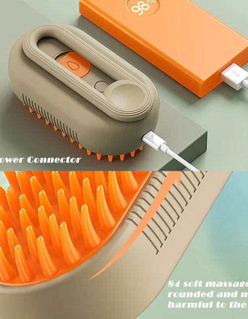 Load image into Gallery viewer, Pet Steam Brush Electric Spray Cat Hair Brush 3 In1 Dog Steamer Brush for Massage Hair Removal Grooming Supplies Pet Accessories
