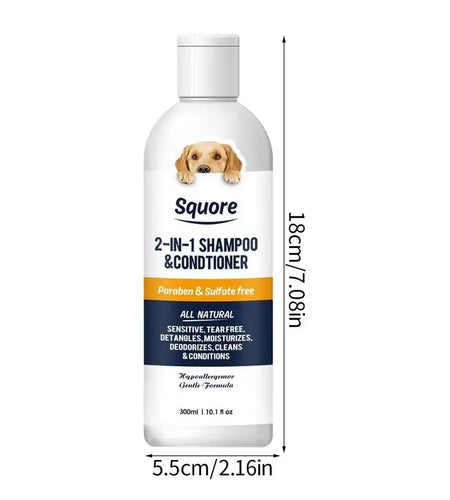 Cat Shampoo and Conditioner 300Ml Dog Shampoo Conditioner Moisturizing Dog Shampoo for Sensitive Skin PH Balanced Shampoo Dog