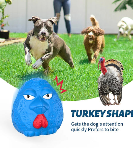 Rubber Dog Chew Toys,Treat Food Dispensing Dog Toys for Teeth Cleaning, Interactive Puzzle Dog Toys for Small Medium Large Dogs Blue