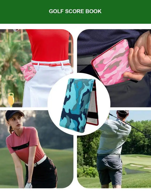 Load image into Gallery viewer, Golf Scorecard Book Sports Card Holder Golf Score Book Pencil Golf Log Book Oxford Cloth Golf Notebook Golf Journal Notebook
