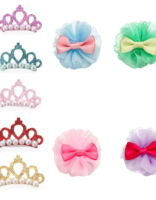 Load image into Gallery viewer, Pinzas Para El Pelo Con Forma De Corona De Perlas De Imitación Para Mascotas, Horquillas Para Cachorros, Accesorios De Aseo, Decoración Para Perros Y Gatos Pequeños
