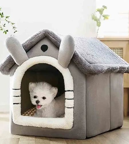 Indoor Warm Dog House Soft Pet Bed Tent House Dog Kennel Cat Bed with Removable Cushion Suitable for Small Medium Large Pets