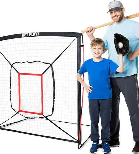 5' X 5' Baseball & Softball Practice Hitting & Pitching Net Similar to Bow Frame, Great for All Skill Levels
